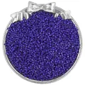 Premium deep purple cylindrical glass seed beads for DIY jewelry making and necklaces - 10g/Pack / 2.5mm / Sapphire Blue