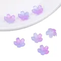 Handmade gradient purple and blue cherry blossom glass beads for DIY jewelry making - Cherry Blossom Gradient Blue Purple