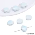 Shell-shaped light blue ceramic beads for DIY bracelets 12x10mm loose jewelry beads - Shell Decoration / 12x10mm 2 Pieces/Pack