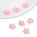 Pink gradient cherry blossom glass beads for DIY jewelry making and handicraft - Cherry Blossom Golden Deep Pink