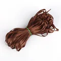 Satin ribbon bundle in coffee brown for DIY crafts and gift wrapping projects - Dark Coffee