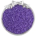 Matte dark purple cylindrical glass seed beads for DIY jewelry making and crafts - 10g/Pack / 2.5mm / Signal Purple