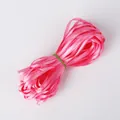Single-sided bright pink satin ribbon bundle for DIY handmade crafts and floral decor - Deep Pink