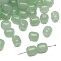 Polished light green barrel imitation jade glass beads for DIY jewelry making - 20 Pieces Pack / Turquoise Green