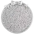 Light gray glass cylinder seed beads for DIY jewelry making in vintage silver dish - 10g/Pack / 2.5mm / Light Gray