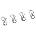 Fermoir mousqueton en argent poli pour la création de colliers et bracelets DIY - 8x13mm Plaqué Platine