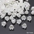 Perles en forme de muguet blanc nacré 9x11mm pour la création de bijoux DIY élégants - Muguet (#14)