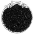 Polished black 1.6-2.5mm glass seed beads for DIY jewelry making in a silver tray - 10g/Pack / 2.5mm / Black