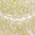 Polished light green crackle glass beads for DIY jewelry making and round bracelet crafts - Grass Green