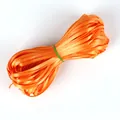 Ruban de satin orange vif avec finition brillante pour bricolage et fleurs artisanales - Rouge Orangé