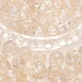 10mm clear crackle glass beads with ice texture for DIY jewelry making and crafts - Beige