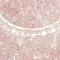 Pink crackle glass round beads for DIY handmade jewelry bracelets and necklaces - Pink