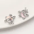 Flüssigmetall Anhänger mit schillerndem Mond für DIY Schmuckherstellung aus Legierung - Stern-Mond Anhänger (Weiß K Farbe Rosa Glas)