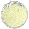Creamy white glass seed beads for DIY jewelry displayed in a vintage silver tray - 10g/Pack / 2.5mm / Beige