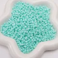 Lose 4mm minzgrüne Acryl-Zylinderperlen für DIY-Schmuck und Handyketten Zubehör - 4mm Ca. 10g/Packung / Blaugrün