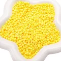 Leuchtend gelbe 4mm Acryl Röhrenperlen für handgefertigten DIY Handyketten Schmuck - 4mm Ca. 10g/Packung / Gelb