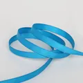 Vibrant bright blue grosgrain ribbon with ribbed texture for DIY hair bow crafts - 7mm / Lake Blue