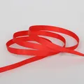 Vibrant bright red grosgrain ribbon with ribbed texture for DIY crafts and gift wrap - 7mm / Red