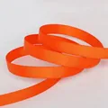 Vibrant orange grosgrain ribbon with fine ribbed texture for DIY hair accessories - Orange Red