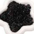 Handgefertigte DIY 4mm glänzende schwarze Acryl-Rohrperlen für Handyketten und Schmuck - 4mm Ca. 10g/Packung / Schwarz