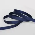 Navy blue grosgrain ribbon with high-density ribbed texture for DIY crafts - Navy Blue