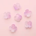 Frosted purple gradient narcissus flower glass beads for DIY jewelry making - 12mm (10pcs/pack) / Bowl Purple