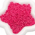 Magenta 4mm Acryl-Röhrenperlen in einer sternförmigen Schale für DIY-Schmuckherstellung - 4mm Ca. 10g/Packung / Fuchsia