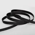 6-10mm black grosgrain ribbon with ribbed texture for DIY hair accessories and crafts - Black