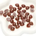 Flatback reddish-brown acrylic bear nose accessories with cat-eye luster for DIY toys - 12x15mm / Brown