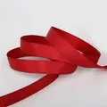 Red grosgrain ribbon roll with ribbed texture for DIY hair bows and craft accessories - Burgundy
