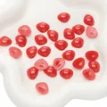 Flatback red acrylic cat-eye bear heart noses for DIY handmade plush toy accessories - 12x15mm / Red