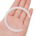 Translucent resin lotus half-bracelet charm accessory in milky white for DIY jewelry - No.1 Bamboo Joint Half Bracelet / Approx. 72mm (Hole 1.5mm), 1 Piece/Pack / White