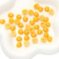 Amber heart shaped acrylic bear nose for DIY plush toy making accessories - 10x11mm / Yellow