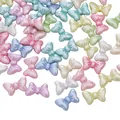 Pearlescent bow-shaped beads in pastel macaron colors for DIY jewelry making - Mixed Colors Bowknot Shape