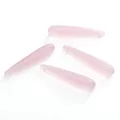 Set di quattro ciondoli a goccia rosa traslucidi per la creazione di gioielli fai-da-te - 5 Pezzi/Confezione / 6x33mm (Foro circa 1mm) / Rosa