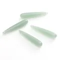 Set di quattro ciondoli a goccia in resina verde chiaro per gioielli fatti a mano e fai-da-te - 5 Pezzi/Confezione / 6x33mm (Foro circa 1mm) / Verde