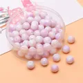 8mm marmorierte Glasperlen in Rosa und Flieder für DIY-Schmuck in Aufbewahrungsdose - 30er Pack / Hellviolett