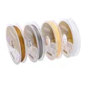 0.8mm stainless steel 7-strand beading wire in 4 colors for DIY jewelry making - Medium Specification Roll / Light gold