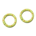 Anelli a molla da 25mm a pois verdi e arancioni per gioielli fai-da-te e portachiavi - Medio / Verde