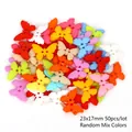 Mix of 50 colorful butterfly shape resin buttons for DIY sewing crafts 23x17mm - Butterfly Shape Double Hole / 23x17mm (50 Pieces/Pack) / Random Mixed Colors