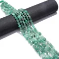 Strands of natural green aventurine irregular tumbled stone beads for jewelry making - 5-8mm / Green Aventurine
