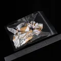 Dicke transparente Druckverschlussbeutel mit gelb-weiß gemustertem Haargummi - Groß (16 Silk 15x22cm 10 Stk./Packung)