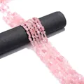 Polished irregular pink rose quartz stone beads for handmade jewelry making - 5-8mm / Rose Quartz
