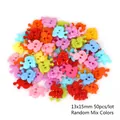 Snail-shaped colorful plastic buttons for DIY crafts and kids sewing projects - Snail Shape Double Hole / 13x15mm (50 Pieces/Pack) / Random Mixed Colors