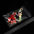 Weihnachts-Schlüsselanhänger Set mit rotem Fisch und Perlen in durchsichtiger Zip-Tasche - Mittel (16 Silk 12x20cm 20 Stk./Packung)