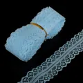 Ruban de dentelle florale bleu clair pour bricolage et accessoires de couture sur noir - 28mm Largeur (5 Yards/Pack) / Rose bonbon