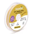 Light gold 0.5mm stainless steel bead wire for jewelry making with 40m spool - Ultra-Fine Style / 0.3mm / 50m/Roll / Light gold