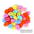 Apple shaped mix color plastic 2-hole buttons for DIY sewing crafts 16x14mm 50pcs pack - Apple Shape Double Hole / 16x14mm (50 Pieces/Pack) / Random Mixed Colors