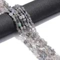 Irregular natural labradorite stone beads with vibrant blue flash for DIY jewelry making - Flash Stone (Labradorite)