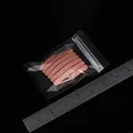 Dicke transparente PE-Druckverschlussbeutel mit 5cm mattrosa Metall-Haarspangen im Set - Extra Klein (16 Silk 9x13cm 20 Stk./Packung)